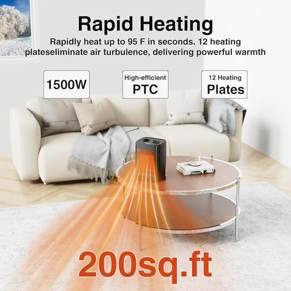 JNDRO Portable Electric Space Heater - Image 3